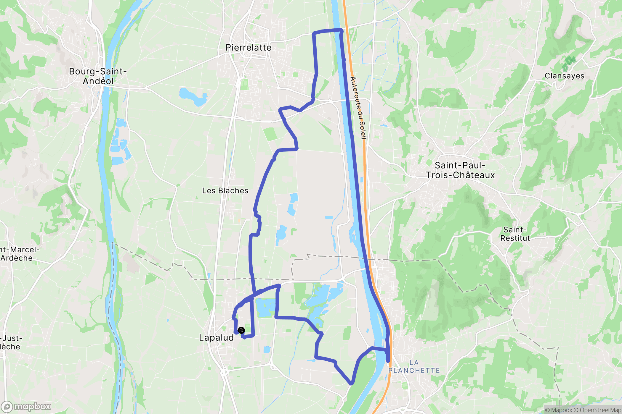 Lapalud : carte du parcours de randonnée - France