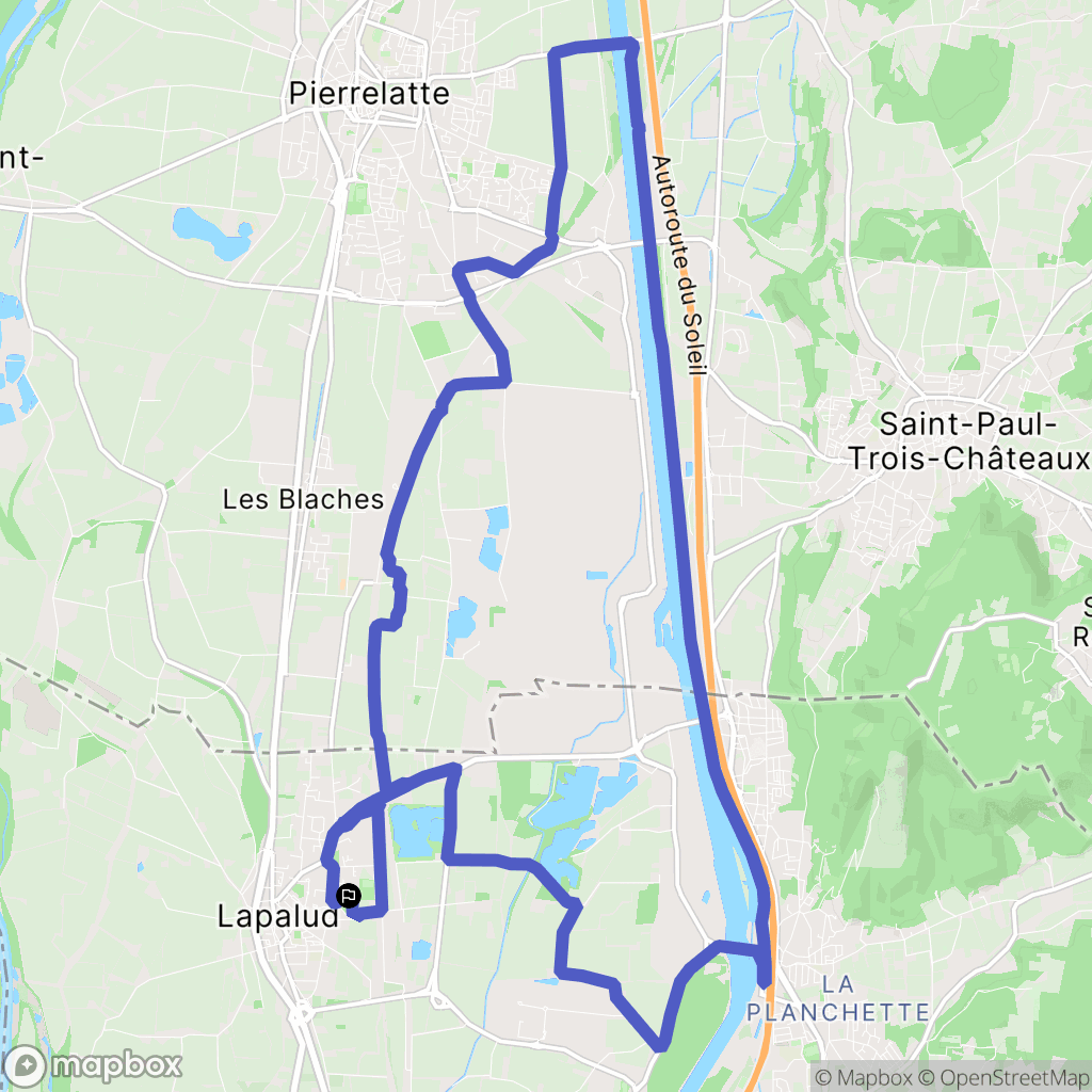 Lapalud : carte du parcours de randonnée - France