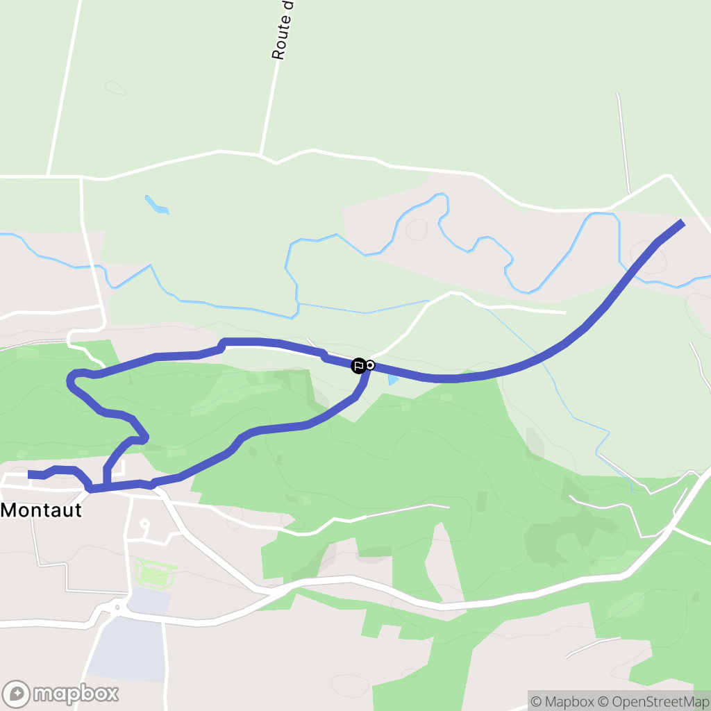 Montaut : carte du parcours de randonnée - France