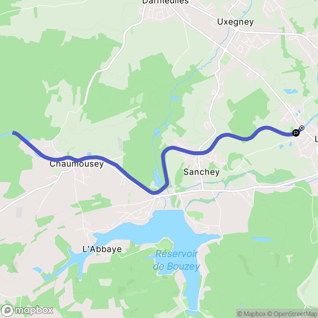 Les Forges : carte du parcours de randonnée - France