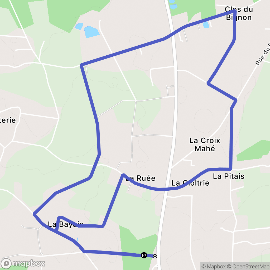 Bains-sur-Oust : carte du parcours de randonnée - France