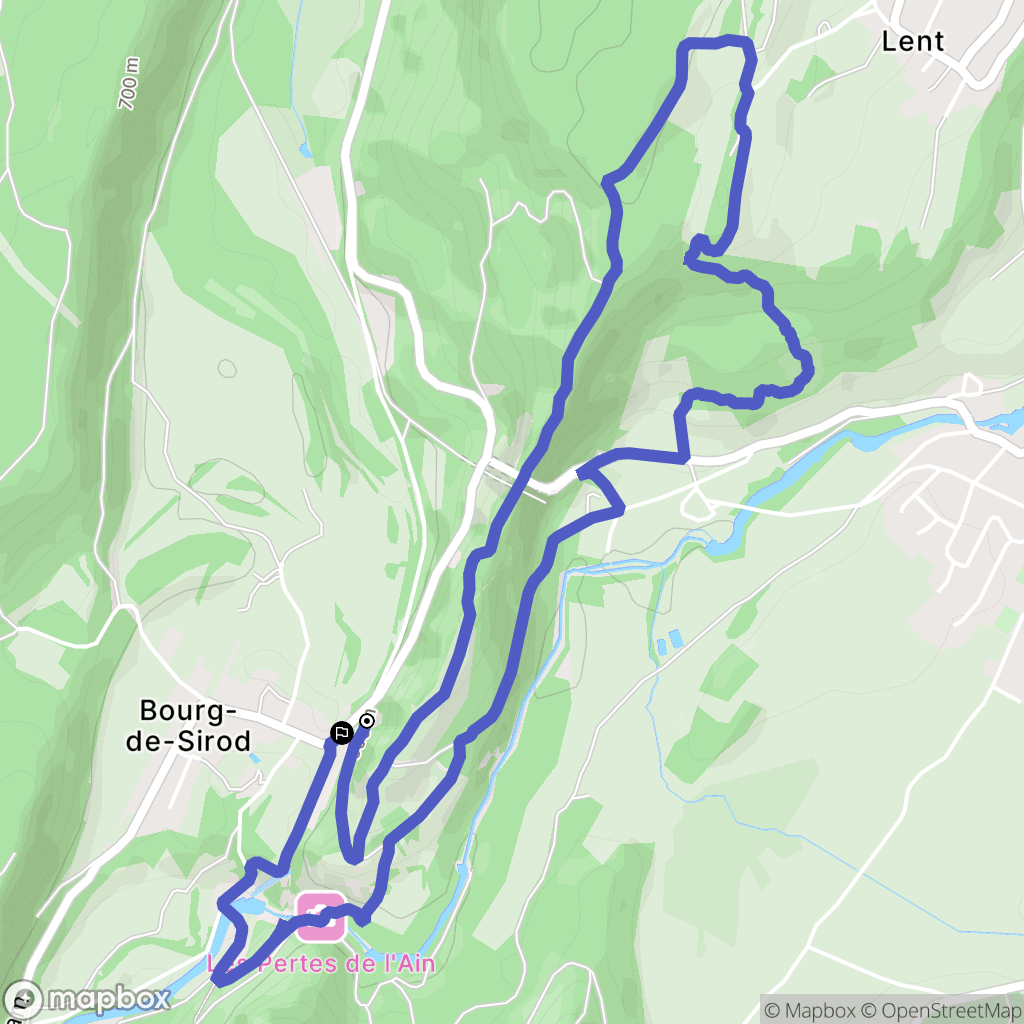 Bourg-de-Sirod : carte du parcours de randonnée - France