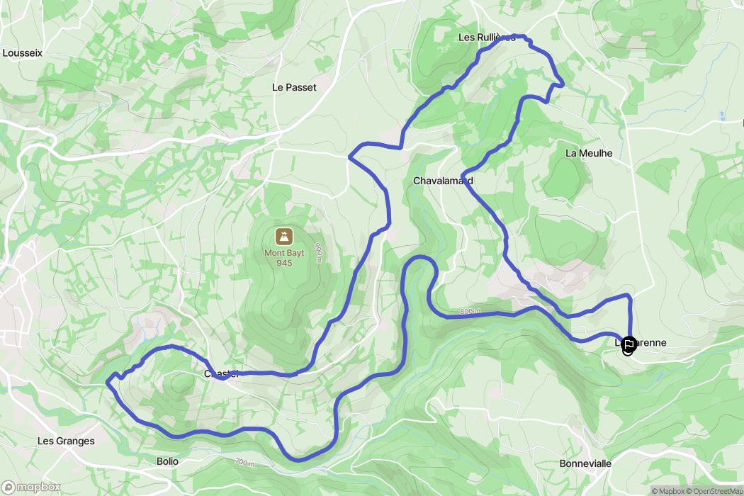 Saint-Julien-du-Pinet : carte du parcours de randonnée - France