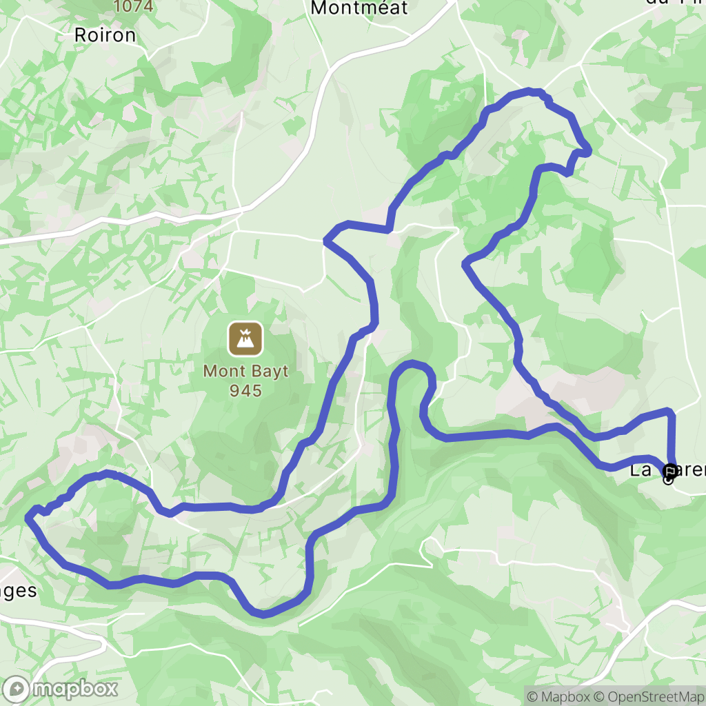 Saint-Julien-du-Pinet : carte du parcours de randonnée - France