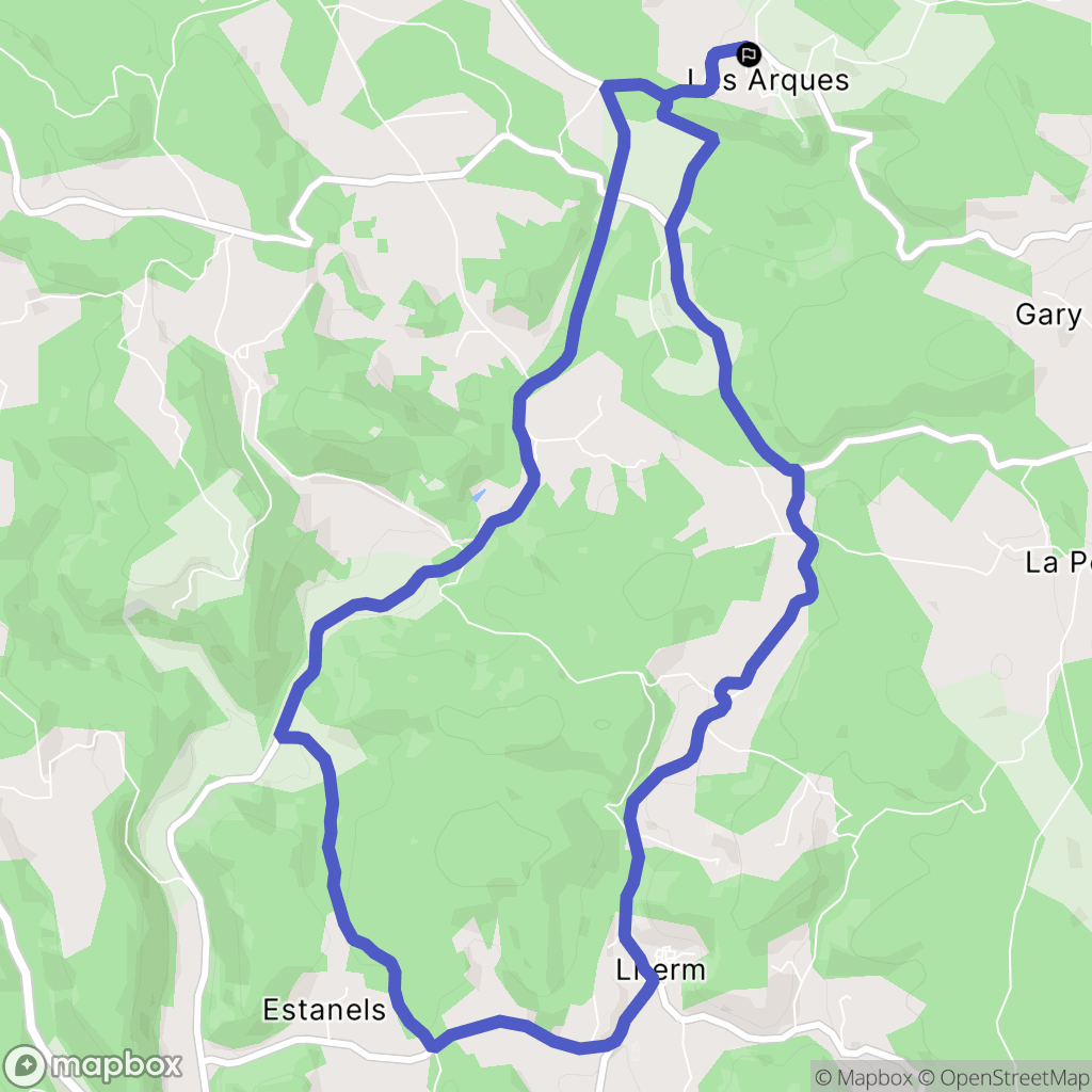 Les Arques : carte du parcours de randonnée - France