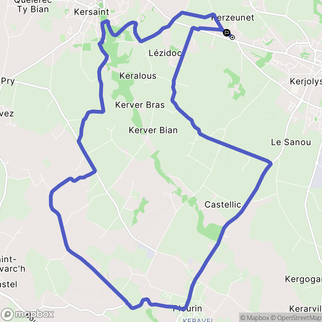 Ploudalmézeau : carte du parcours de randonnée - France