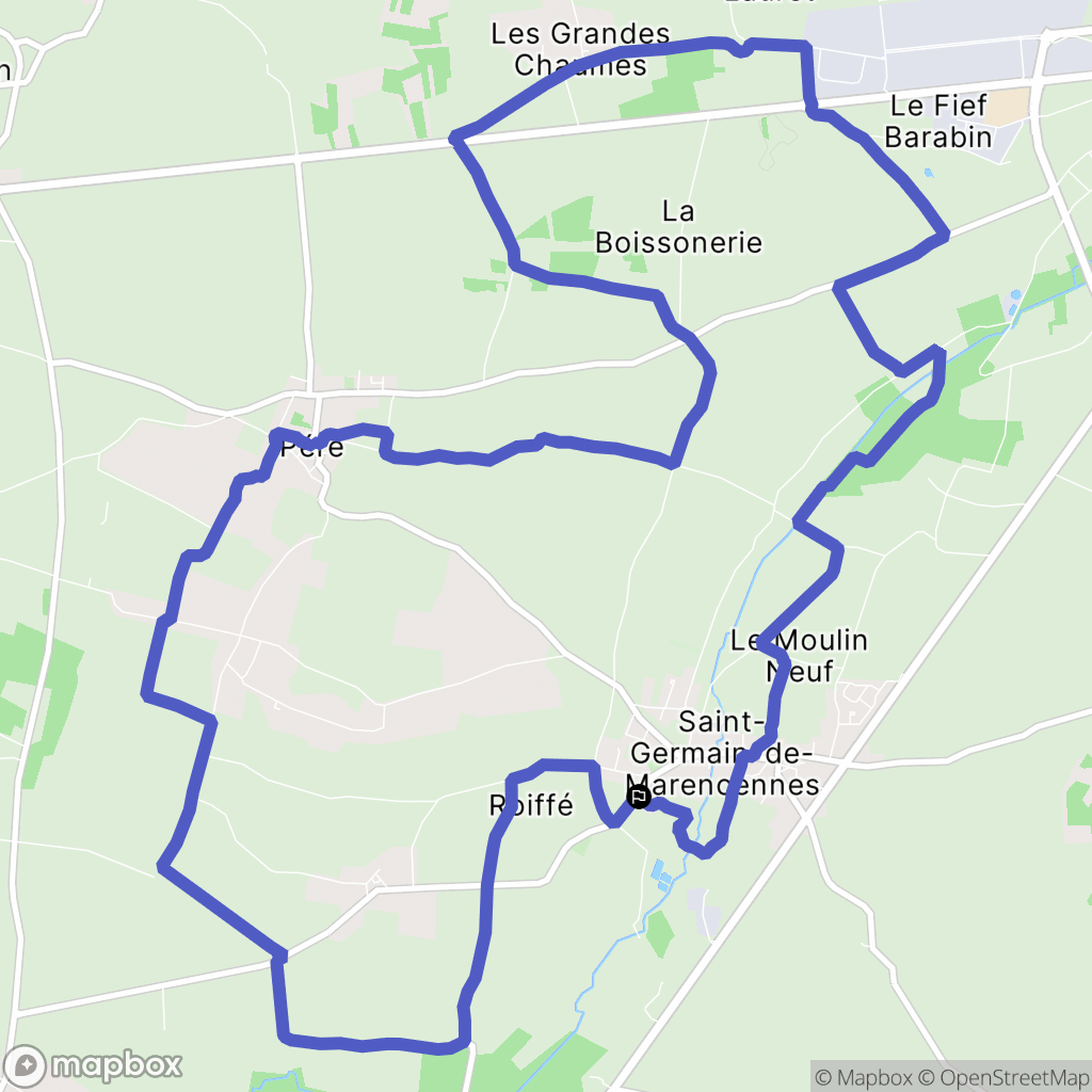 Saint-Pierre-la-Noue : carte du parcours de randonnée - France