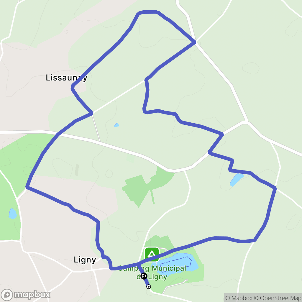 Pouligny-Notre-Dame : carte du parcours de randonnée - France