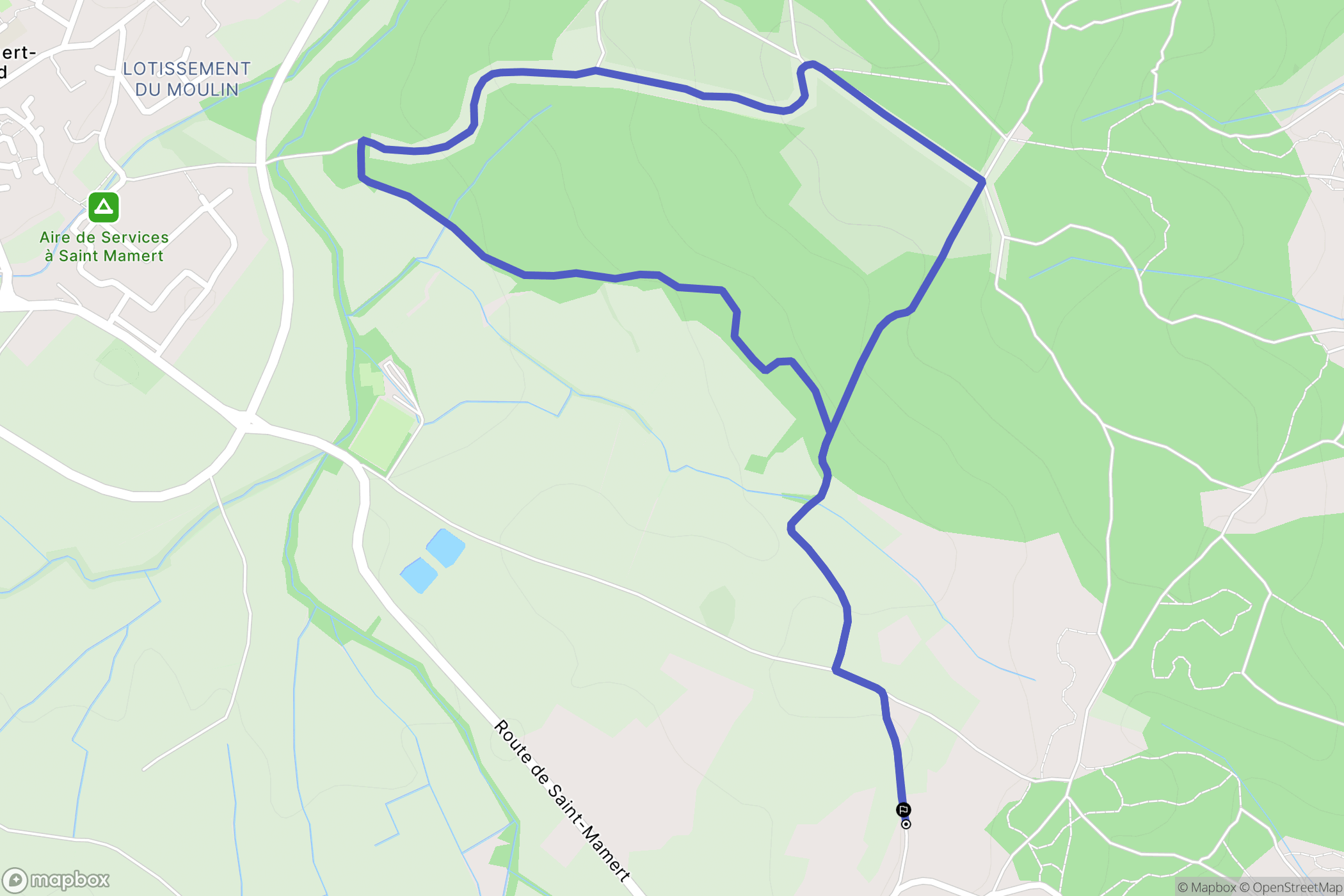 Parignargues : carte du parcours de randonnée - France