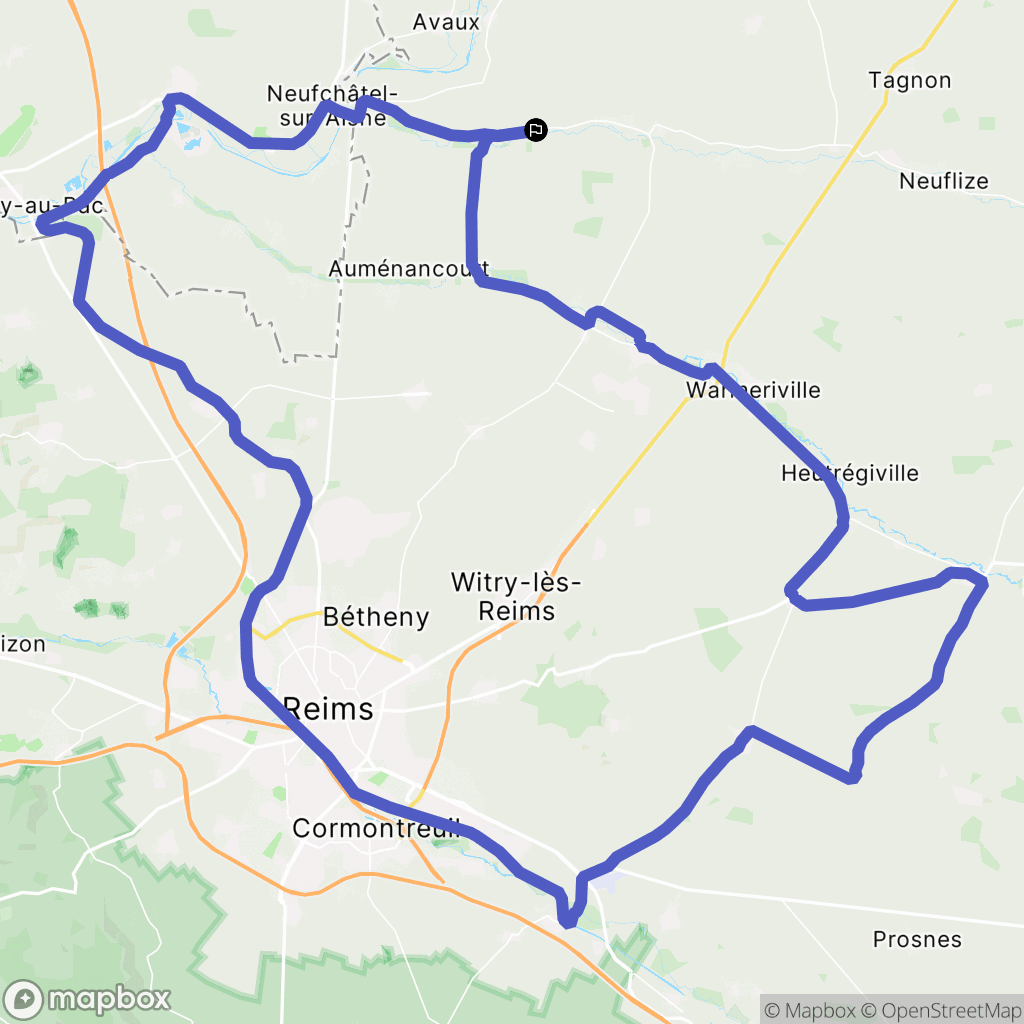 Houdilcourt : carte du parcours de randonnée - France