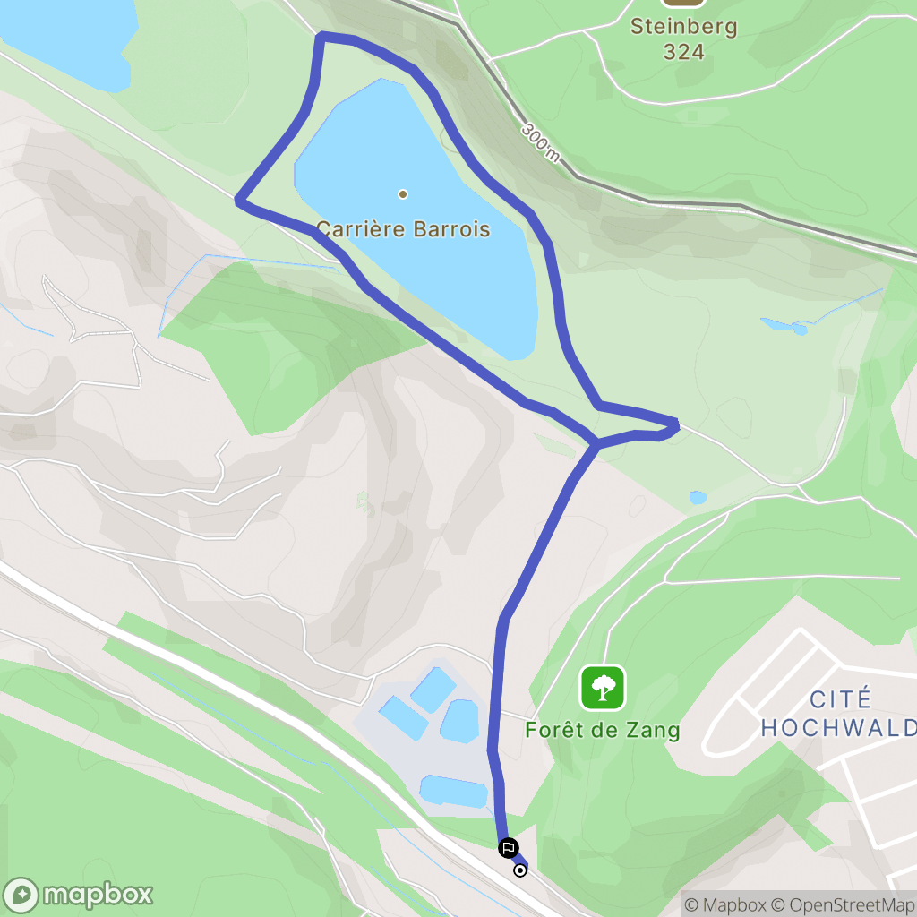Freyming-Merlebach : carte du parcours de randonnée - France