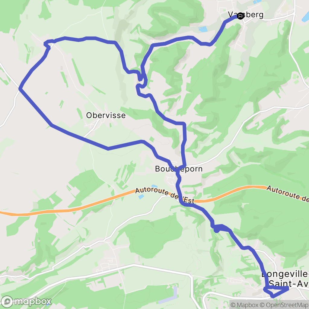Varsberg : carte du parcours de randonnée - France