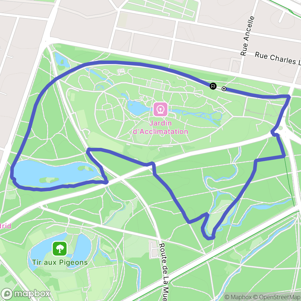 Paris : carte du parcours de randonnée - France