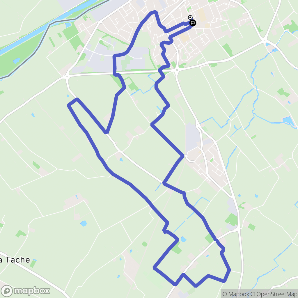 Comines : carte du parcours de randonnée - France