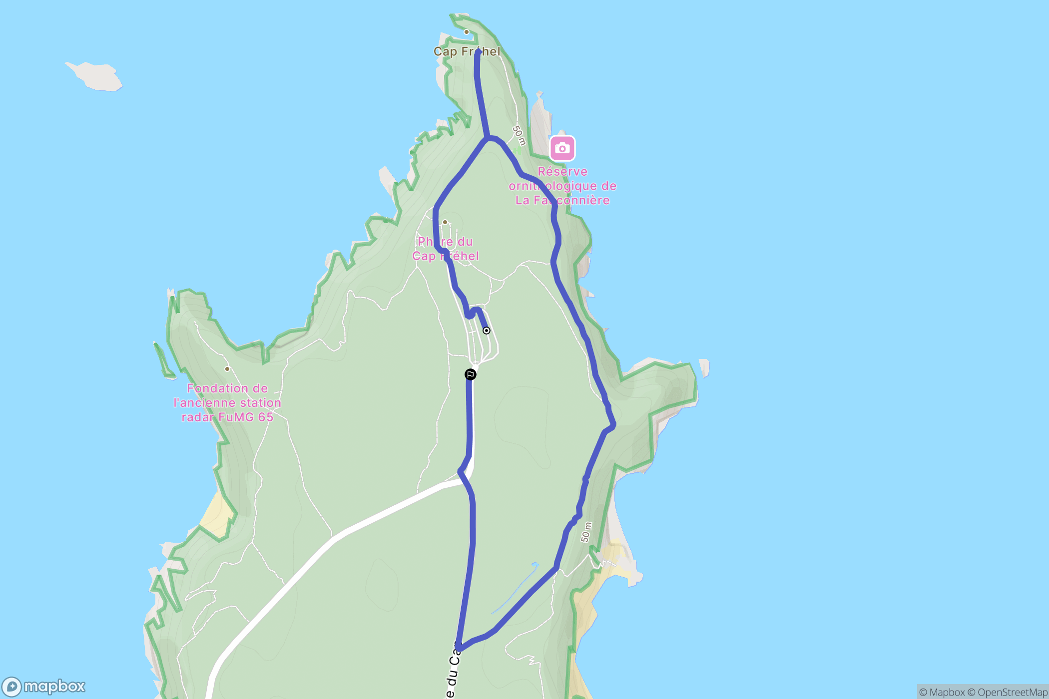 Plévenon : carte du parcours de randonnée - France