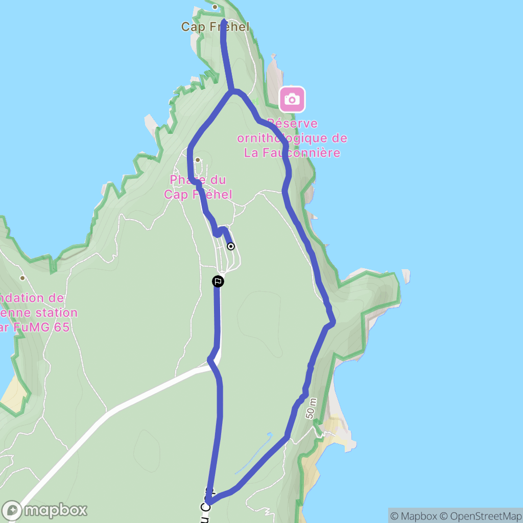 Plévenon : carte du parcours de randonnée - France