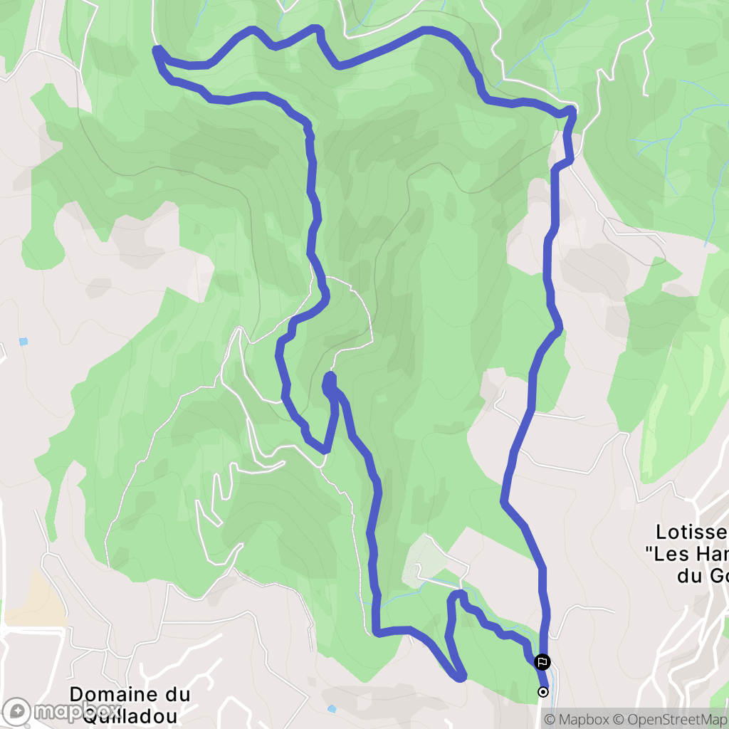 Sainte-Maxime : carte du parcours de randonnée - France