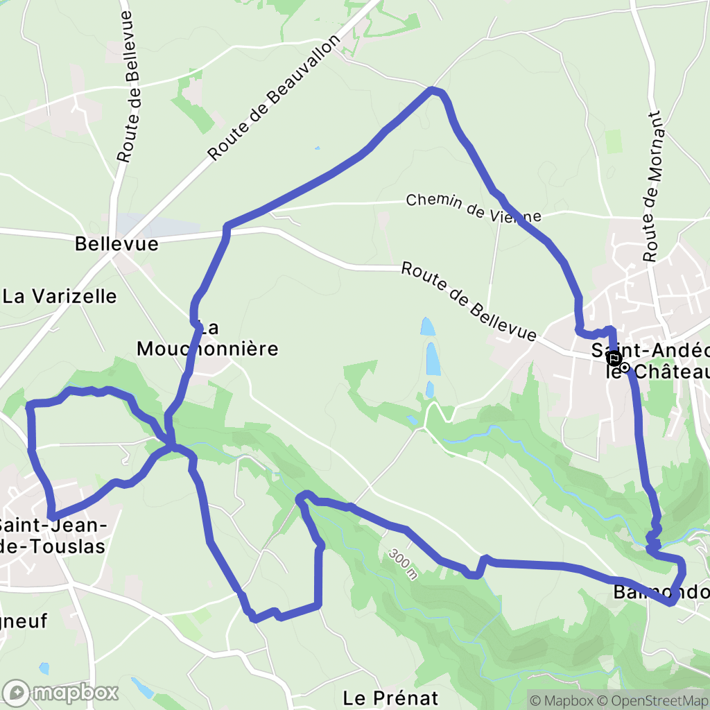 Beauvallon : carte du parcours de randonnée - France