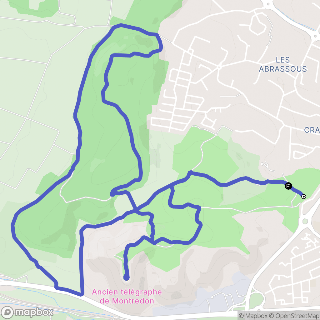 Narbonne : carte du parcours de randonnée - France