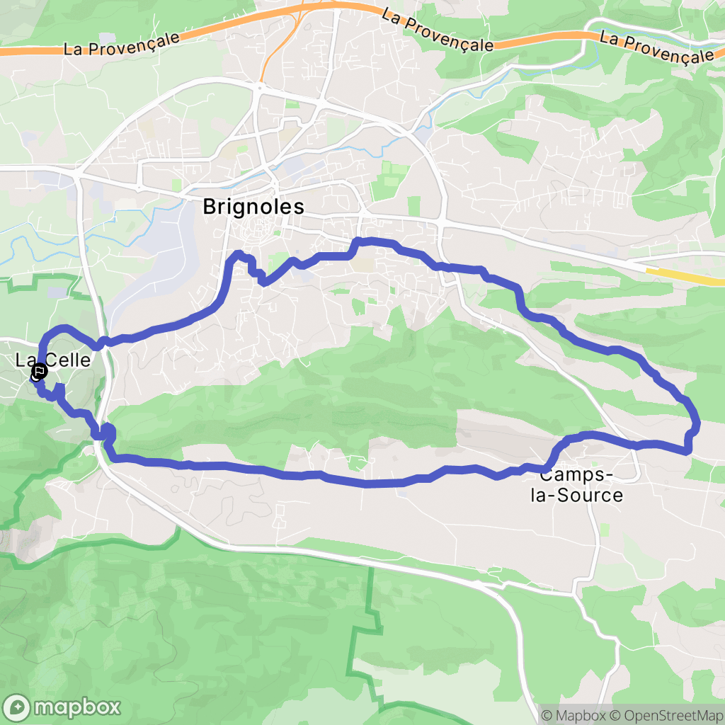 La Celle : carte du parcours de randonnée - France