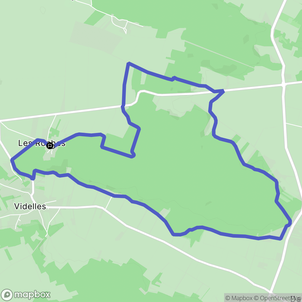 Videlles : carte du parcours de randonnée - France