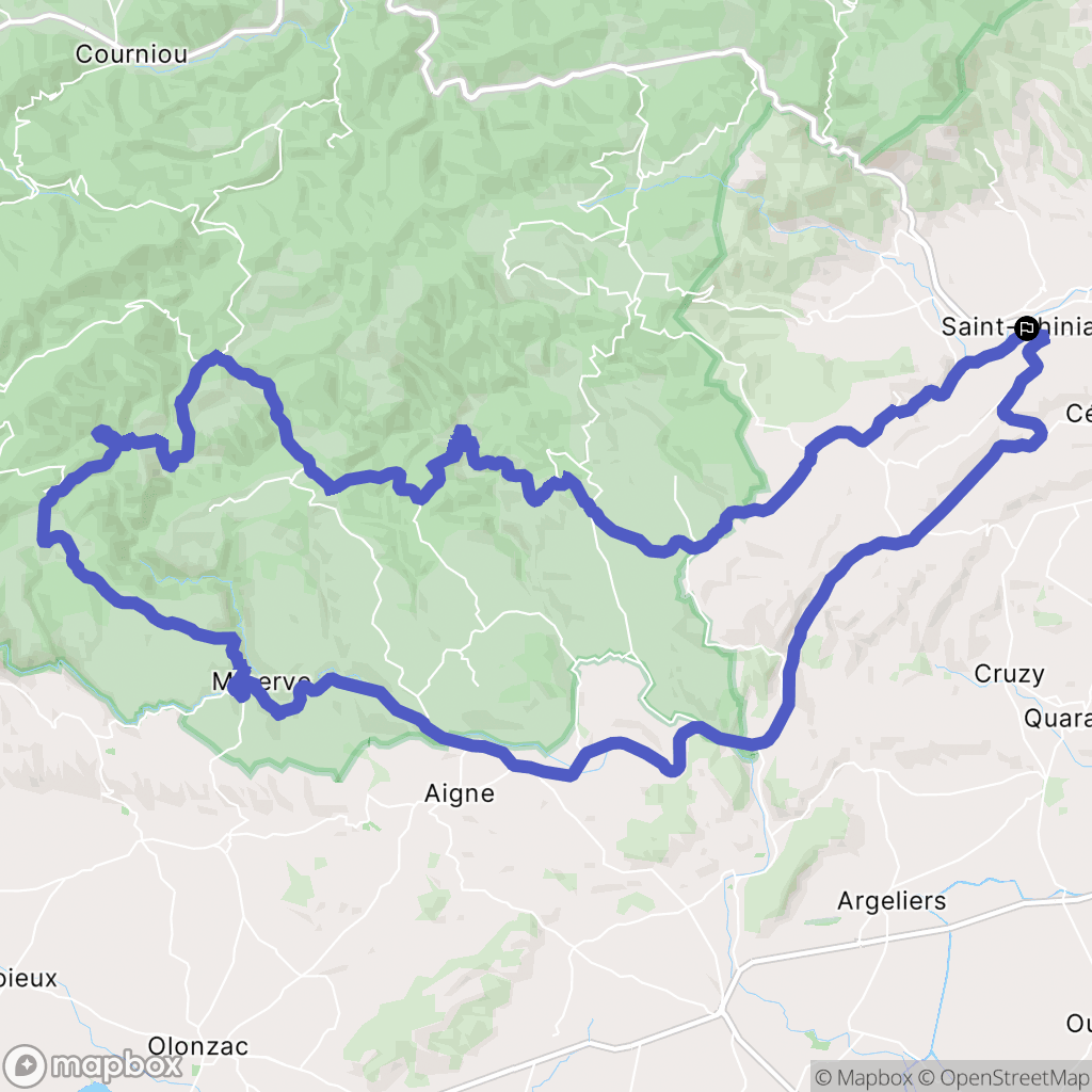 Saint-Chinian : carte du parcours de randonnée - France