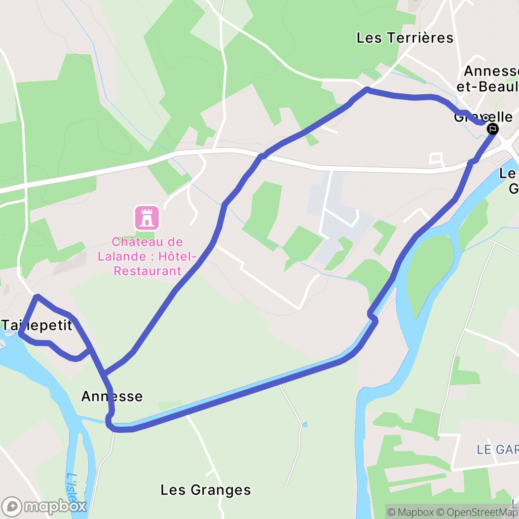 Annesse-et-Beaulieu : carte du parcours de randonnée - France