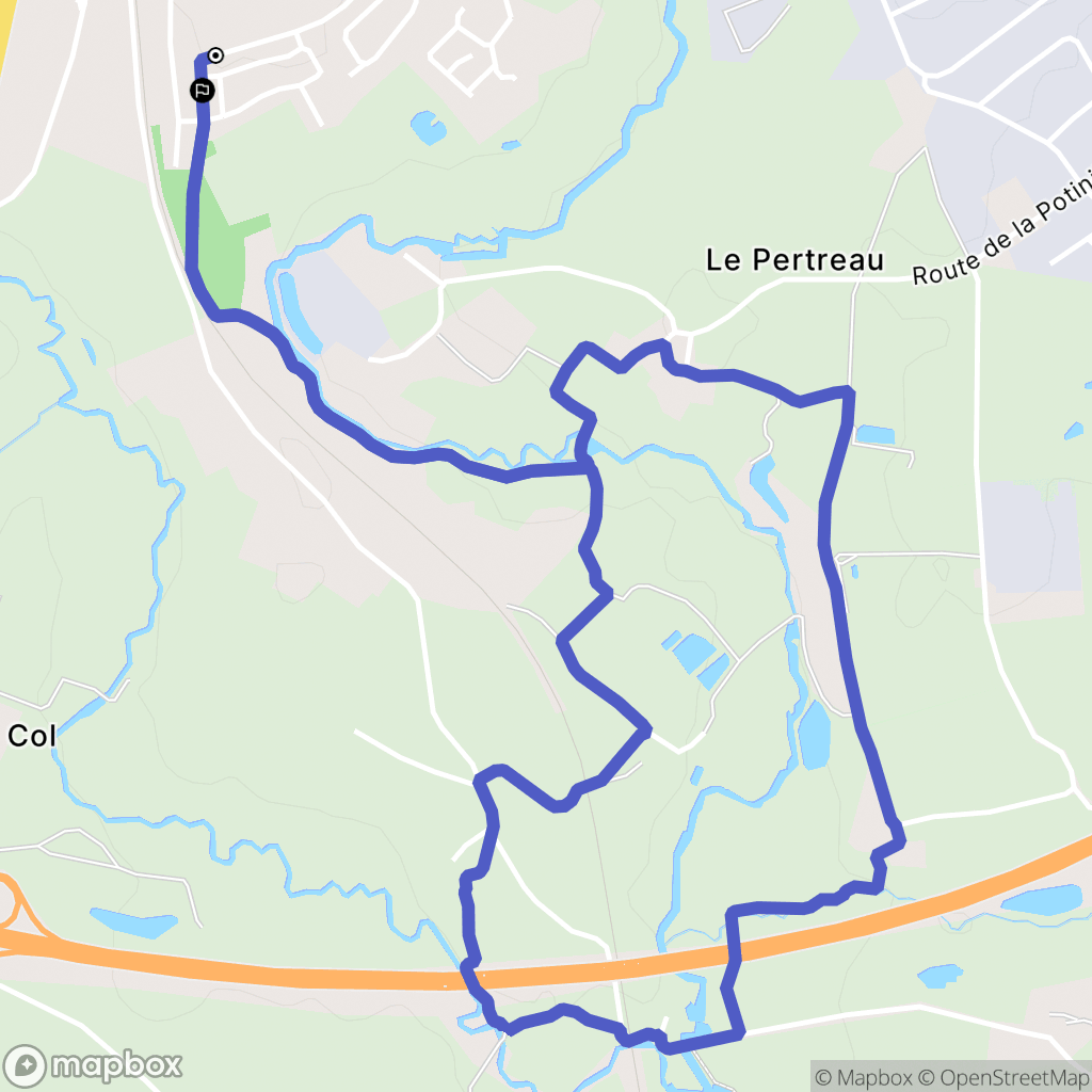 La Roche-sur-Yon : carte du parcours de randonnée - France