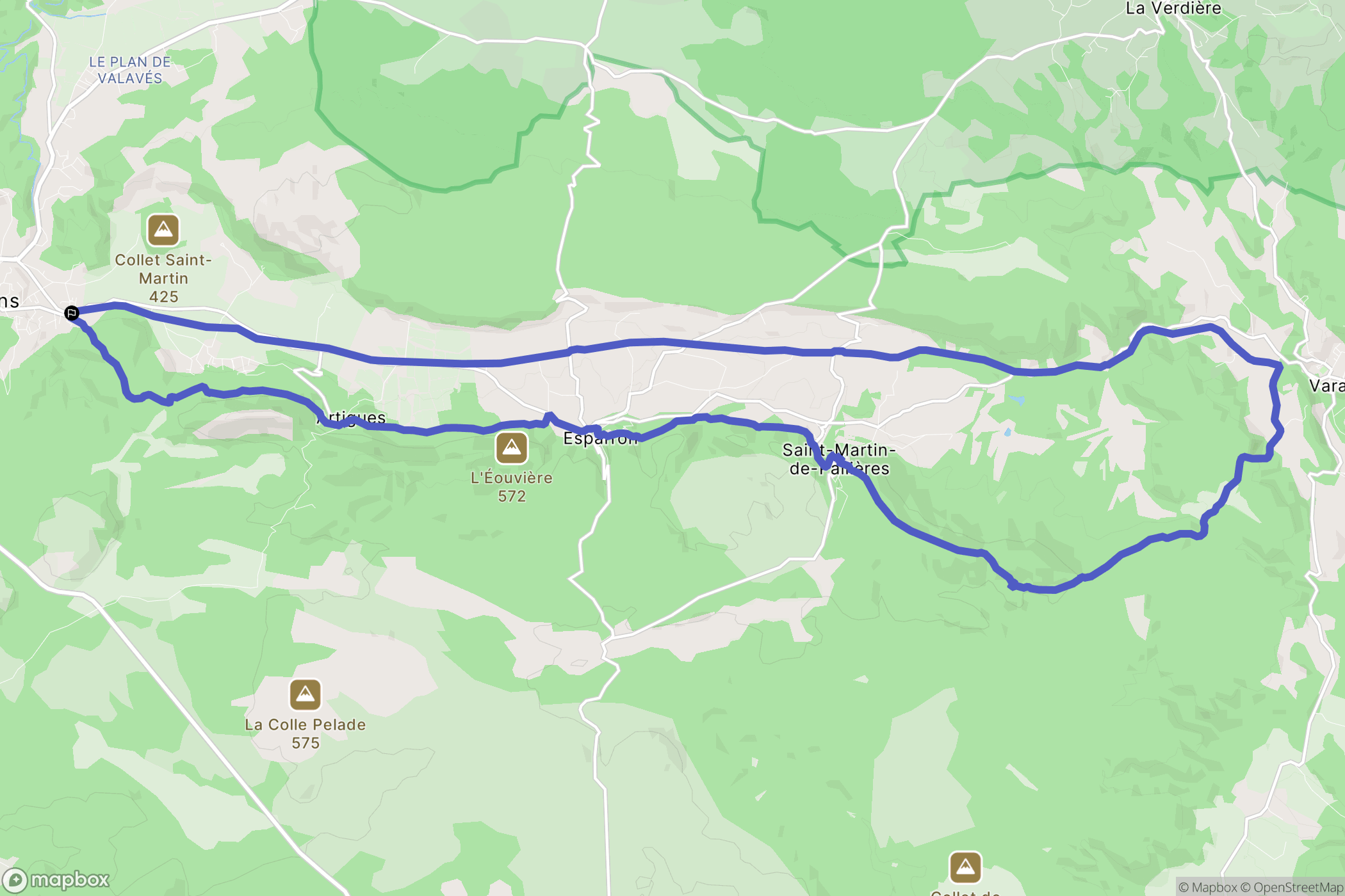 Rians : carte du parcours de randonnée - France