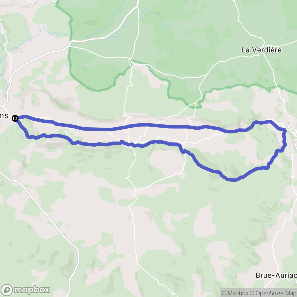 Rians : carte du parcours de randonnée - France