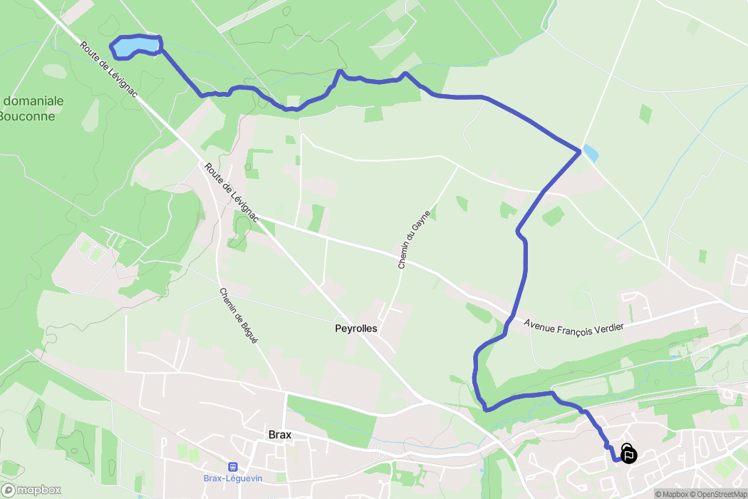 Pibrac : carte du parcours de randonnée - France