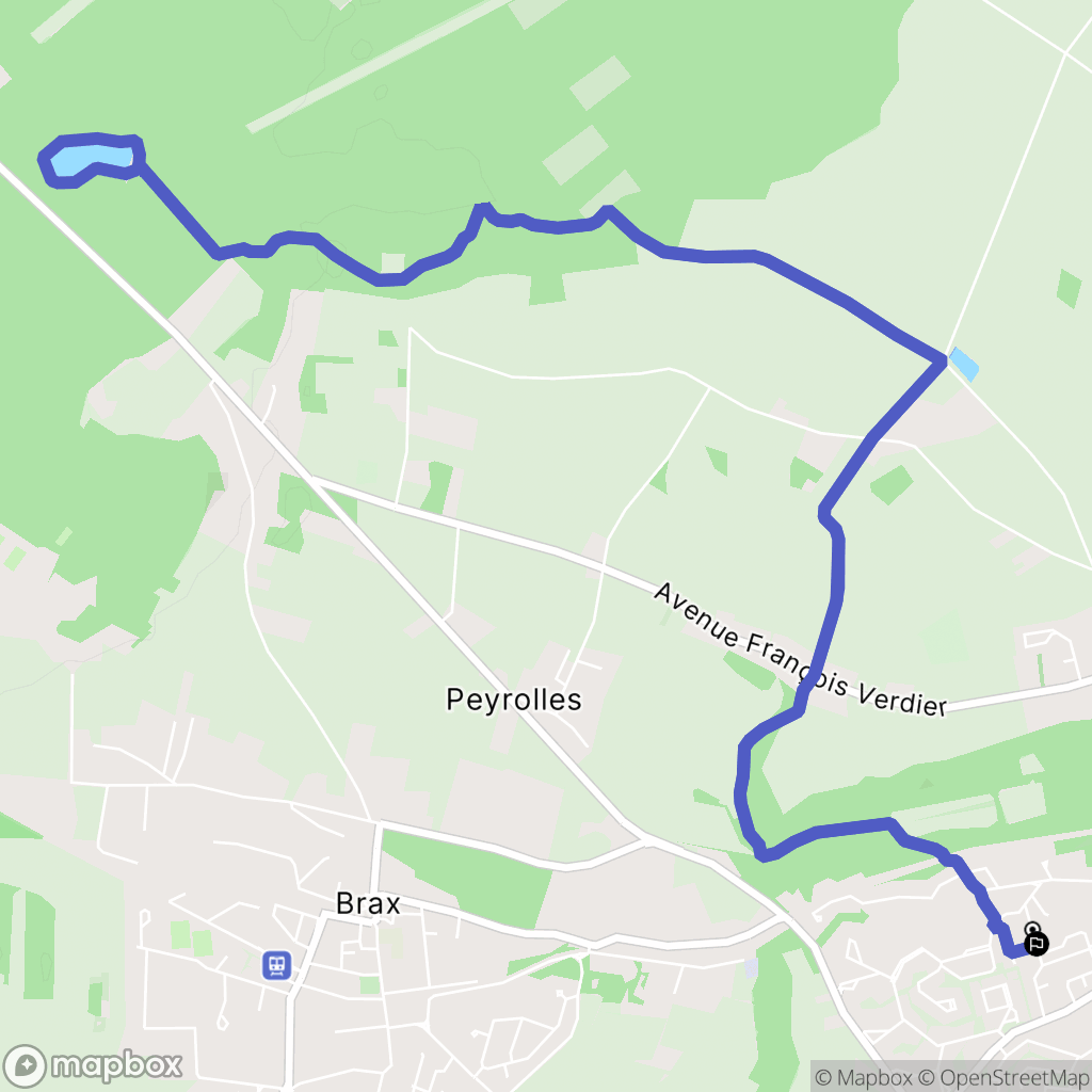 Pibrac : carte du parcours de randonnée - France