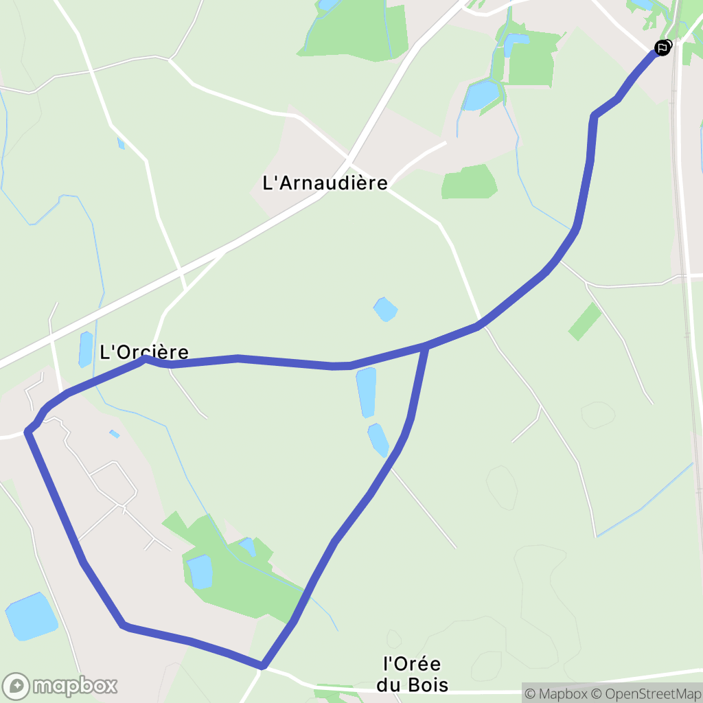 Bellevigny : carte du parcours de randonnée - France