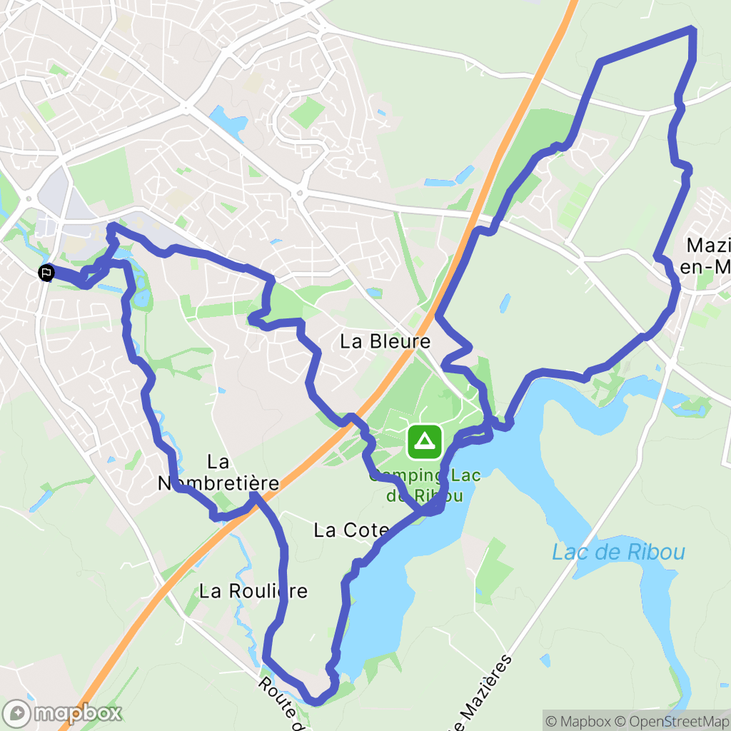 Cholet : carte du parcours de randonnée - France