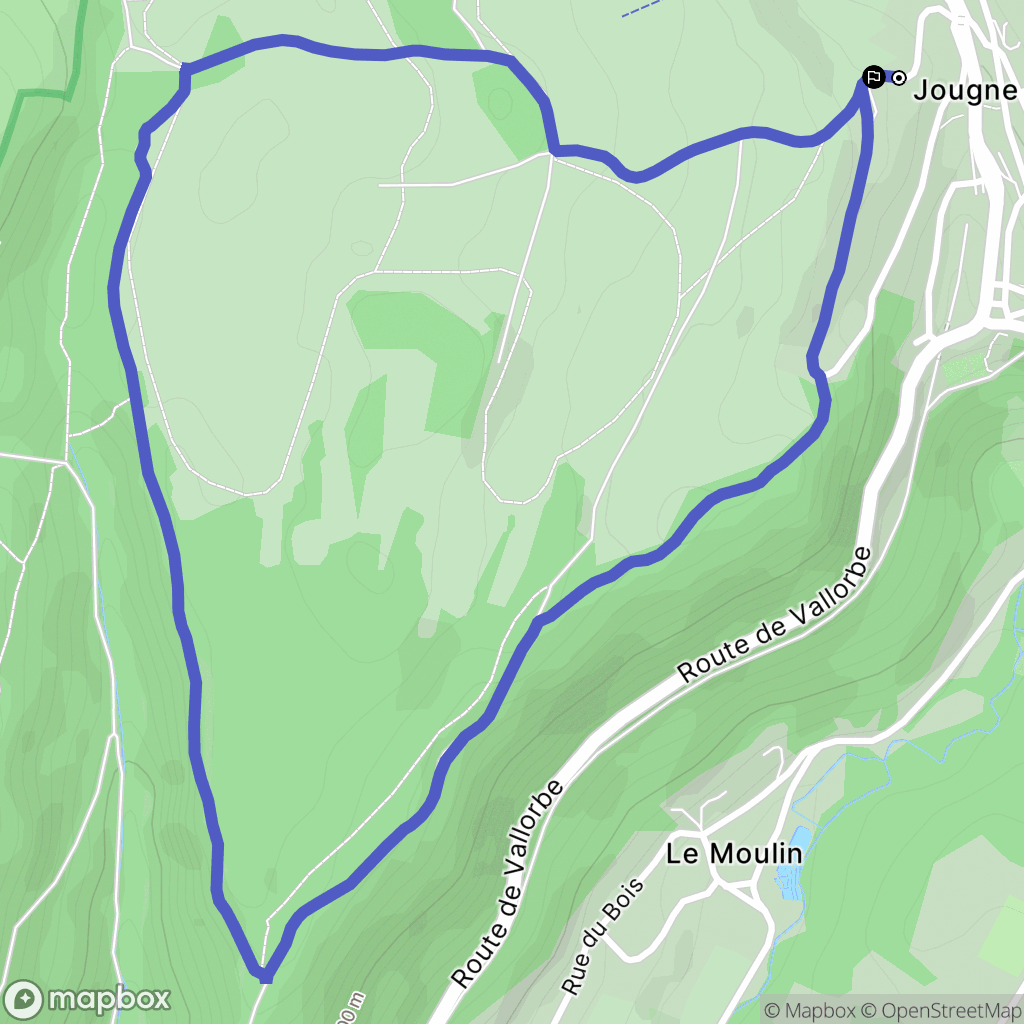 Jougne : carte du parcours de randonnée - France