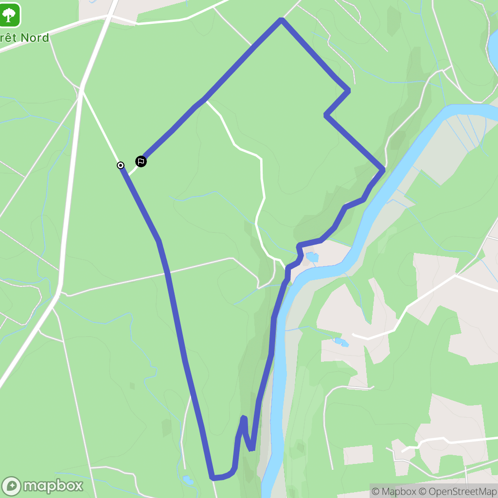 Quimperlé : carte du parcours de randonnée - France