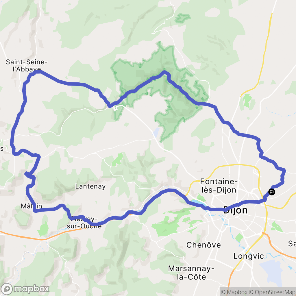 Saint-Apollinaire : carte du parcours de randonnée - France
