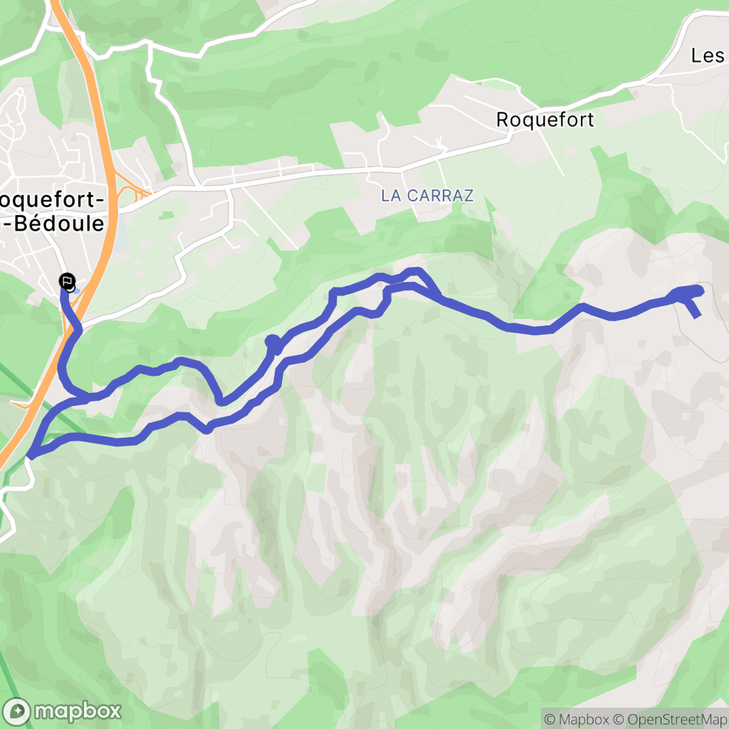 Roquefort-la-Bédoule : carte du parcours de randonnée - France