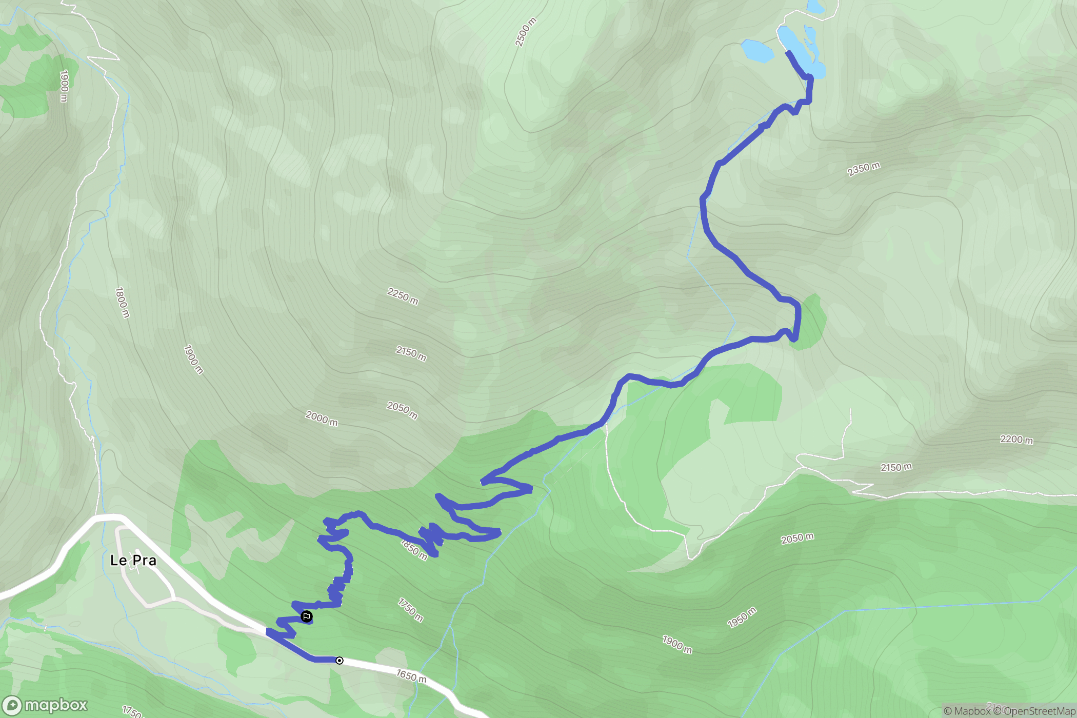 Saint-Étienne-de-Tinée : carte du parcours de randonnée - France