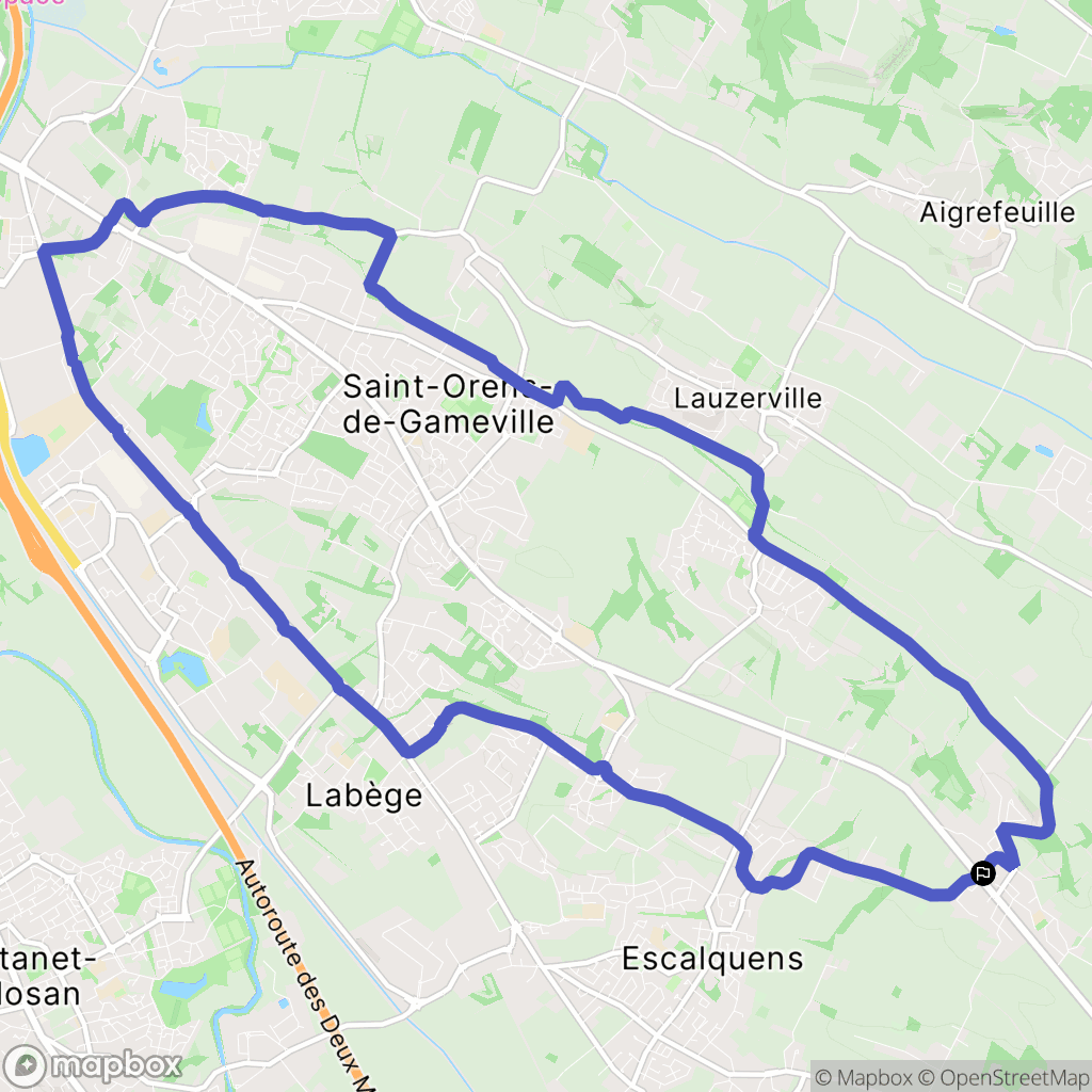 Odars : carte du parcours de randonnée - France