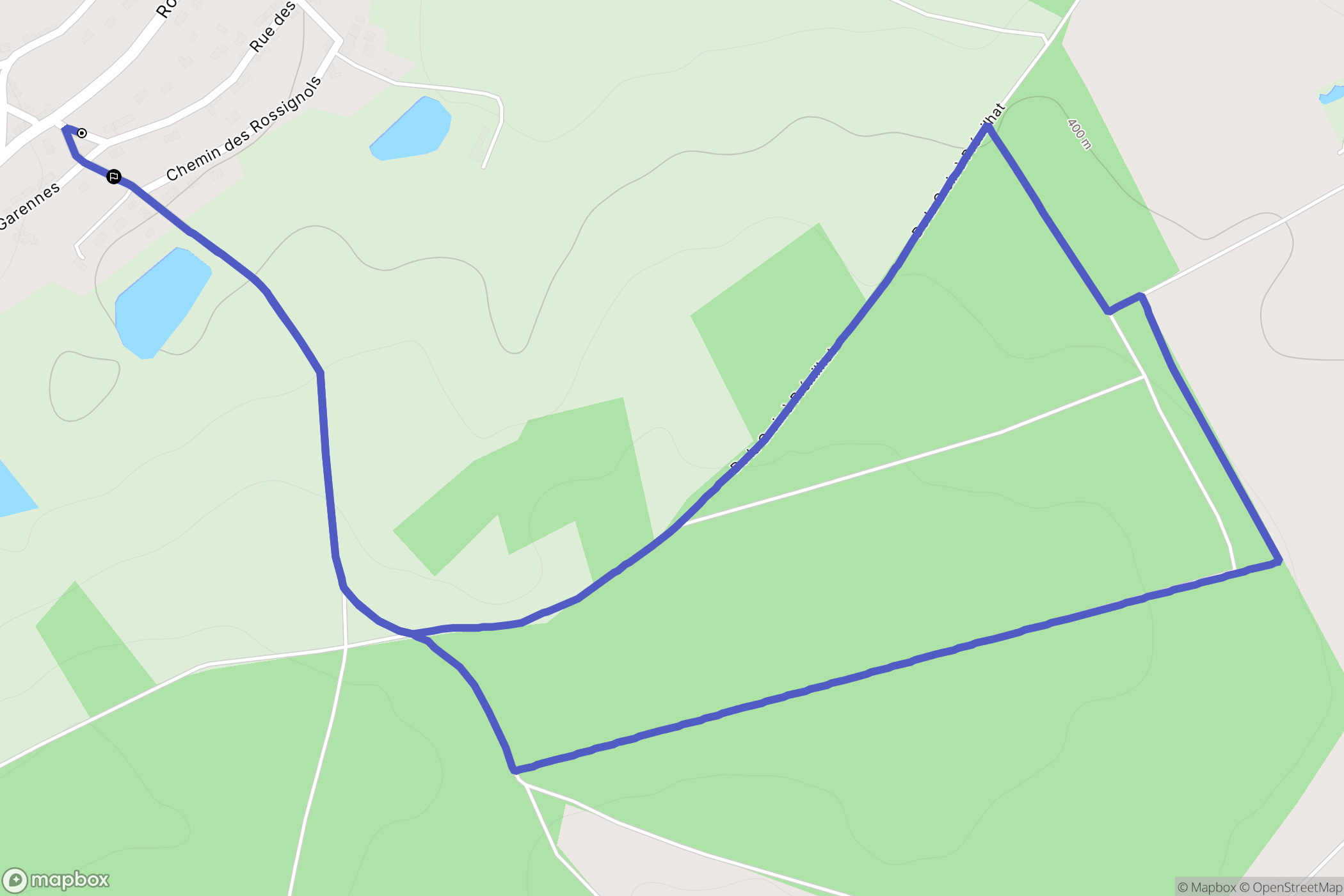 Quinssaines : carte du parcours de randonnée - France