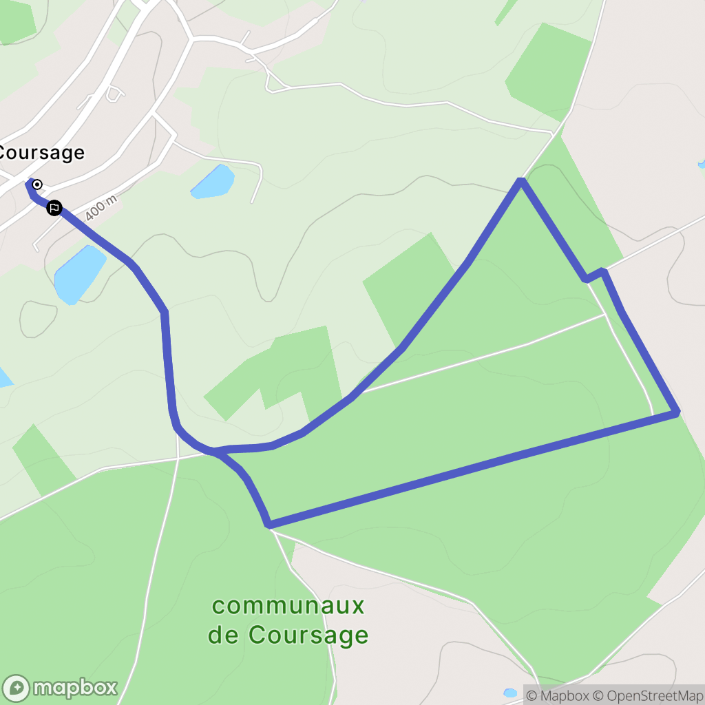 Quinssaines : carte du parcours de randonnée - France