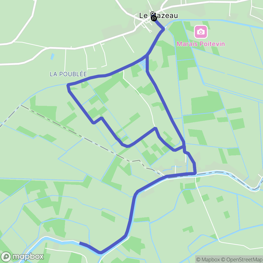 Le Mazeau : carte du parcours de randonnée - France