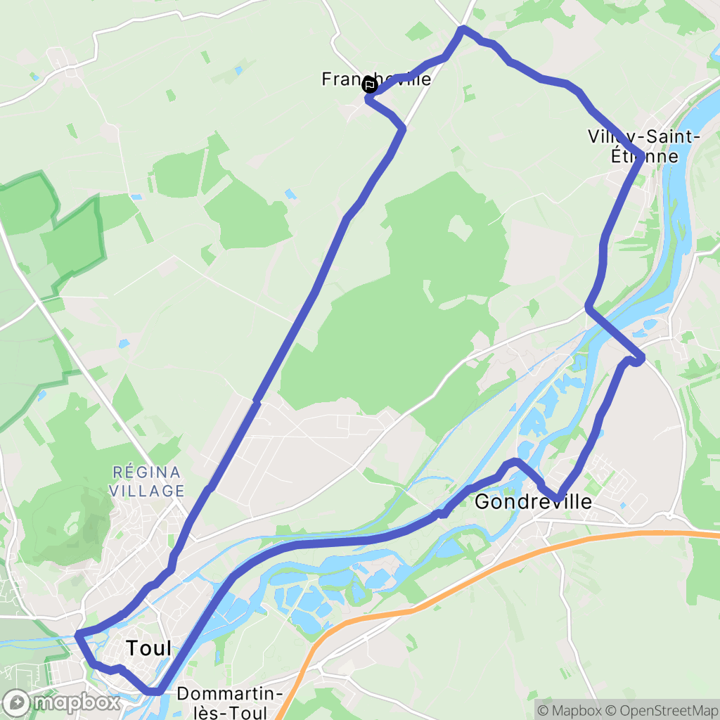 Francheville : carte du parcours de randonnée - France