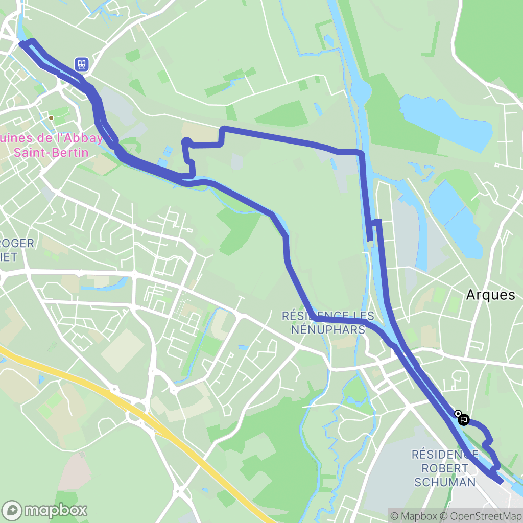 Arques : carte du parcours de randonnée - France