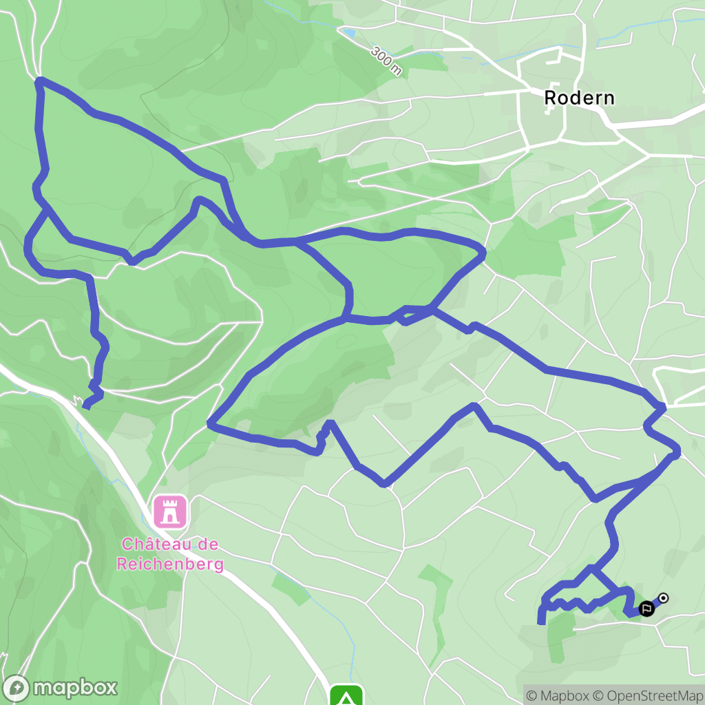 Bergheim : carte du parcours de randonnée - France