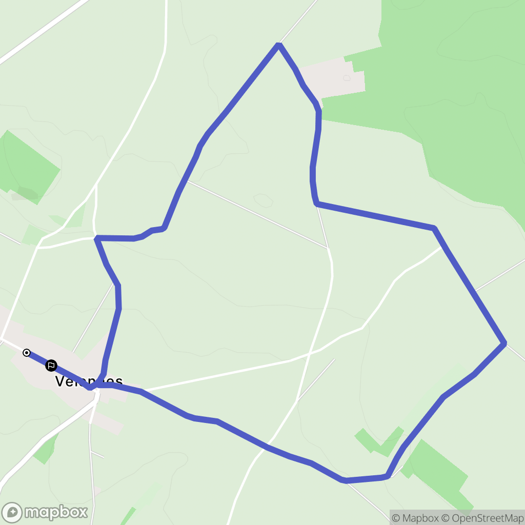 Velennes : carte du parcours de randonnée - France