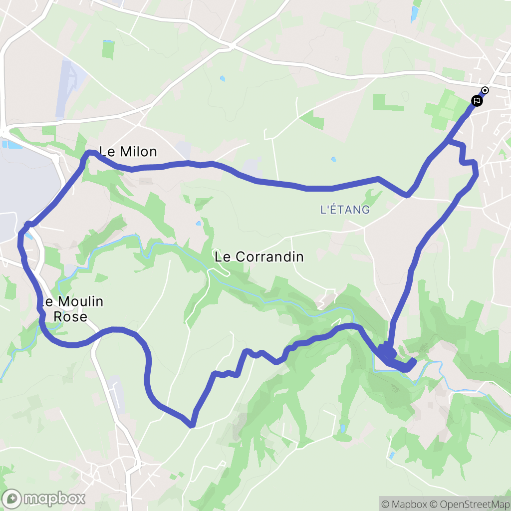 Chaponost : carte du parcours de randonnée - France
