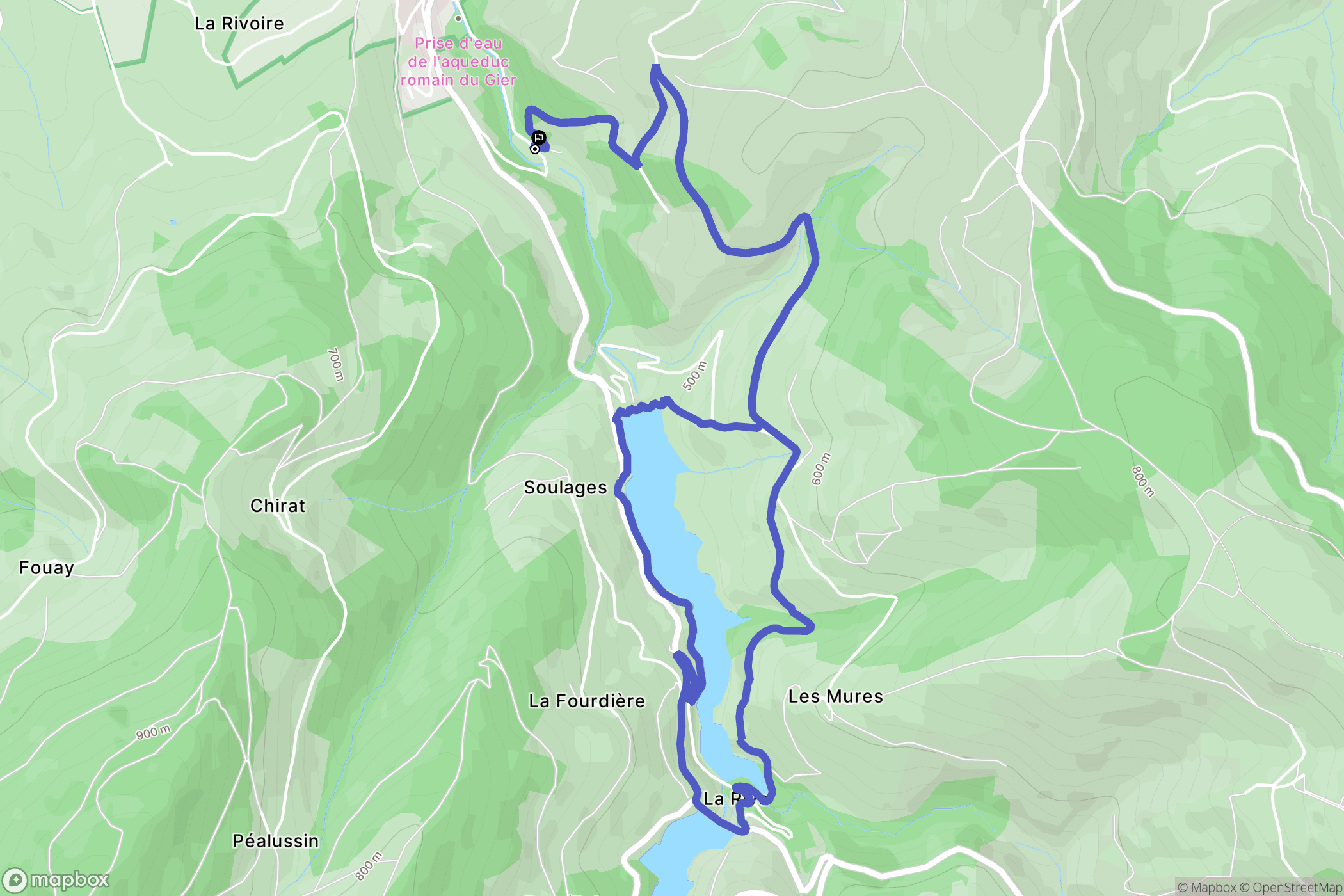 Saint-Chamond : carte du parcours de randonnée - France