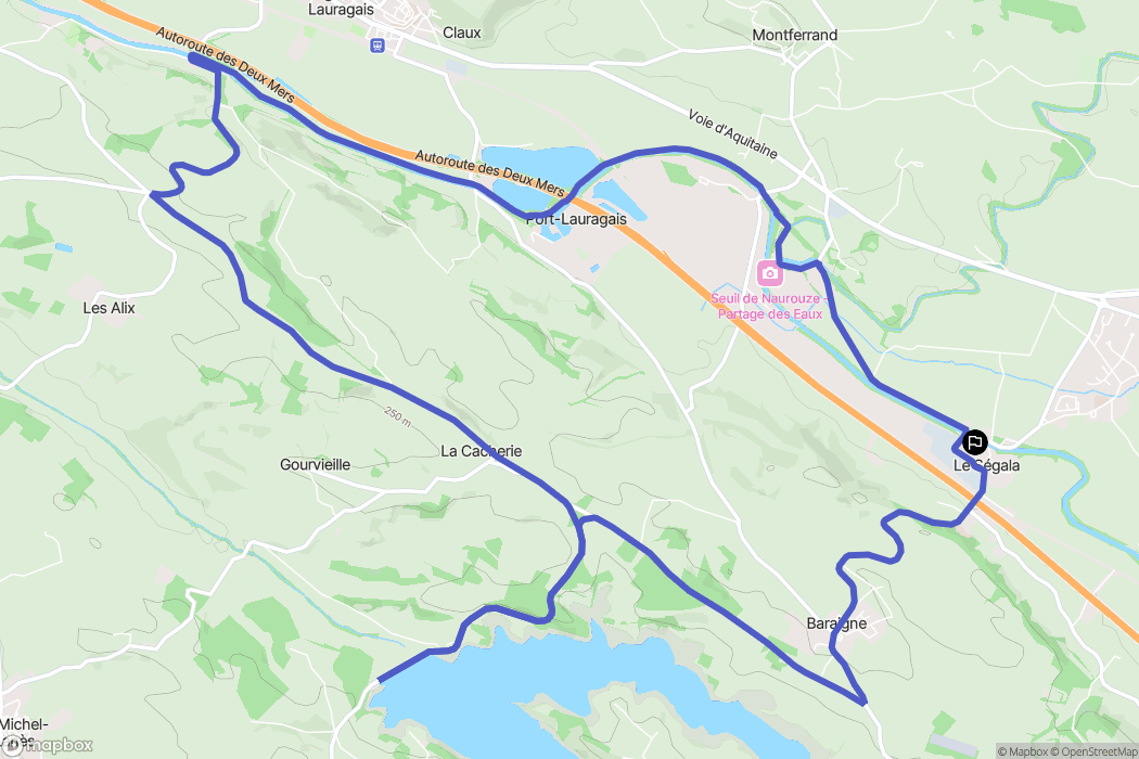 Labastide-d'Anjou : carte du parcours de randonnée - France